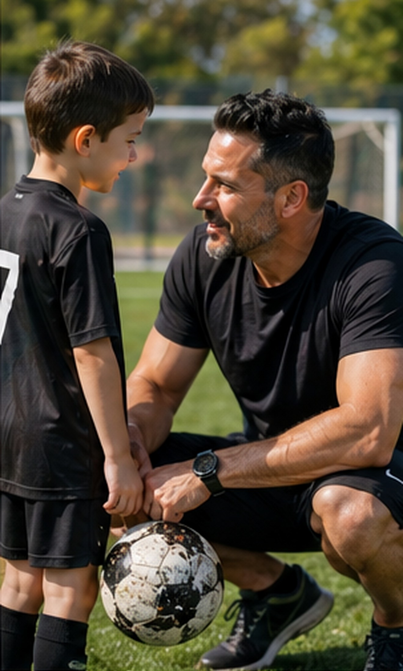 Tony Iavorone coaching his child at soccer