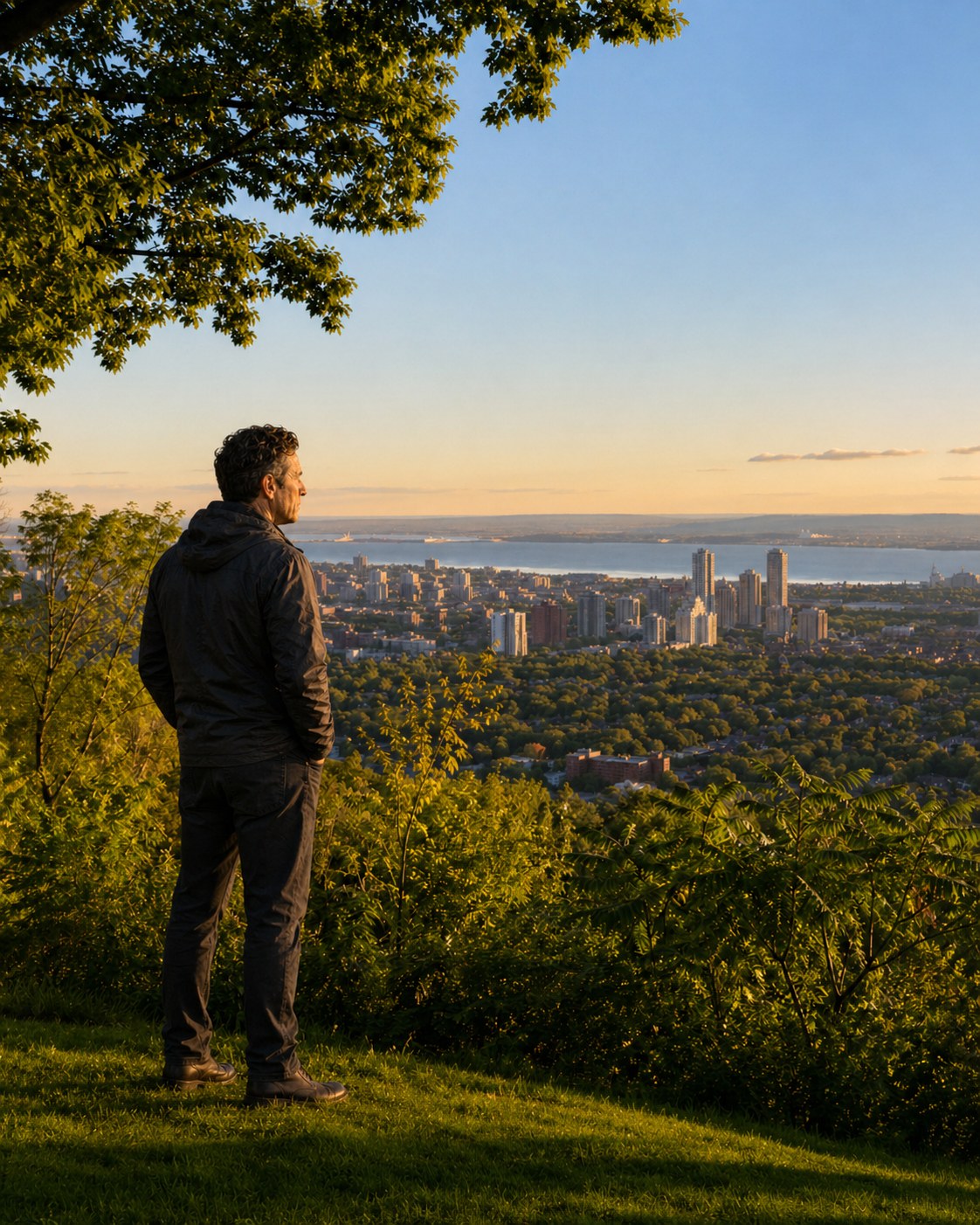 Tony Iavorone overlooking Hamilton Ontario from the escarpment