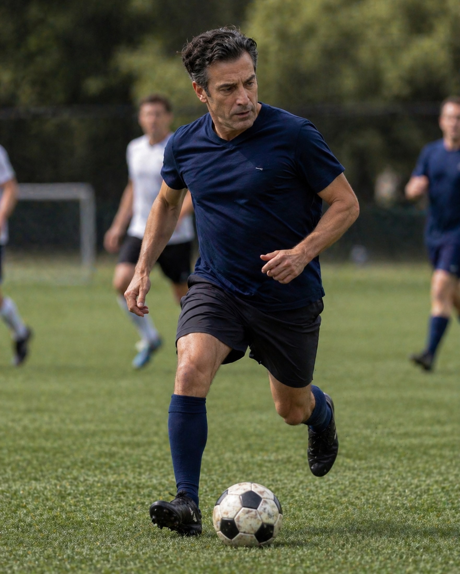 Tony Iavorone playing soccer outdoors